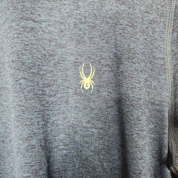 Spyder swim shirt rash guard UPF 50 blue long sleeve water sport small NWT - Picture 2 of 7